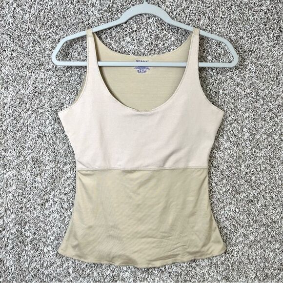 SPANX Top Women’s Large Beige Tan Stretch Tank - Picture 1 of 3